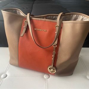 Michael Kors Jet Set Travel Center Stripe XL Tote